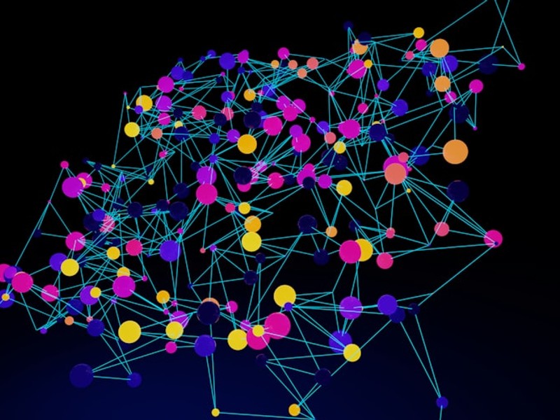 an abstract image of a network of dots