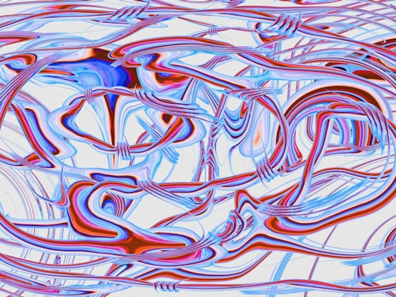 A computer generated image of lines and shapes