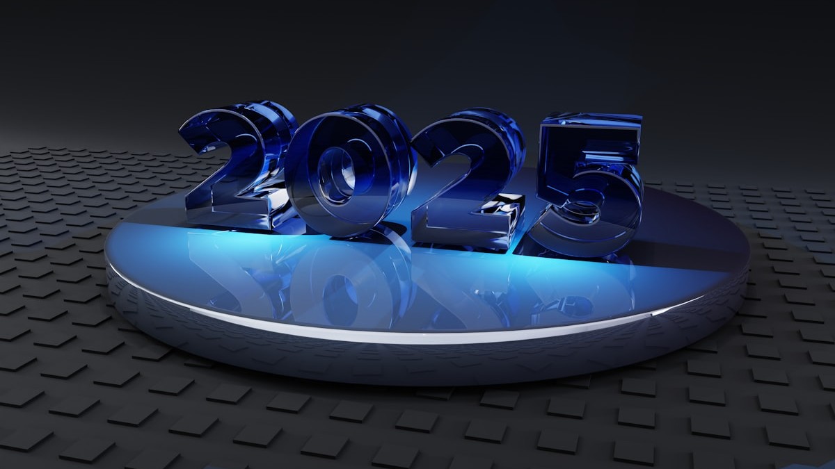 A 3D image of a new year's eve sign