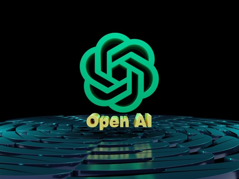 a circular maze with the words open ai on it